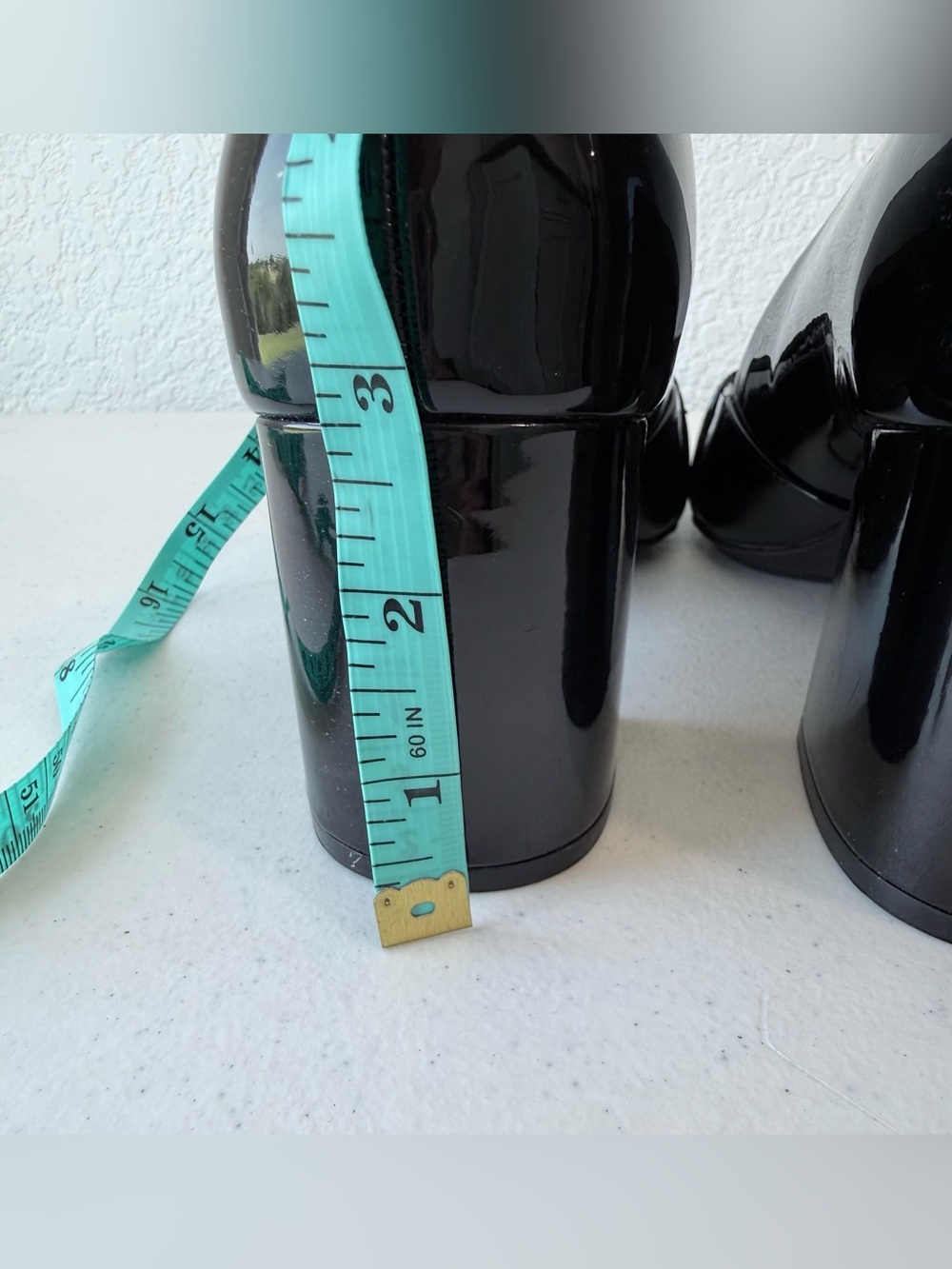Anne Klein "Lexington" Black Patent Leather Block Heel - Picture 9 of 11